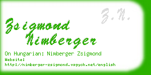 zsigmond nimberger business card